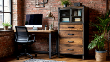 Компьютерный стол с комодом Грета