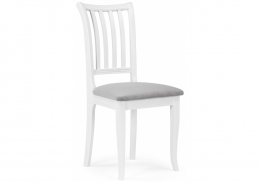 Стул деревянный Фрезино белый / Тедди серый ВР9.024 (45x50x94)
