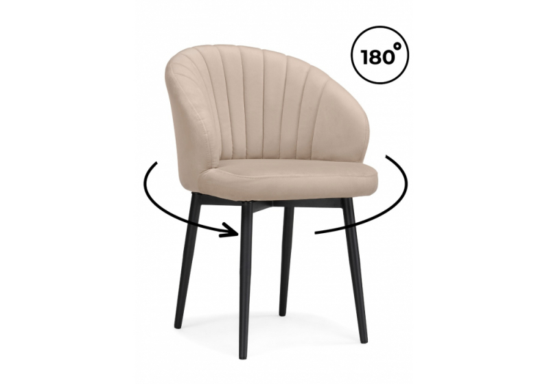 Стул на металлокаркасе Бэнбу крутящийся MR-26 / черный (57x48x80). 