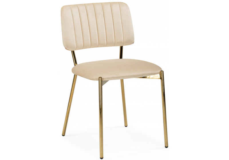 Стул на металлокаркасе Armond beige / gold (45x53x80). 