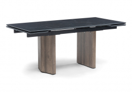 Керамический стол Монерон 180(240)x90 shakespeare black / орех кантри