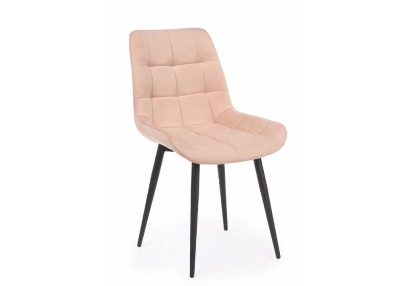 Стул на металлокаркасе Челси К бежевый (zd 210) / черный np (50x60x80). 